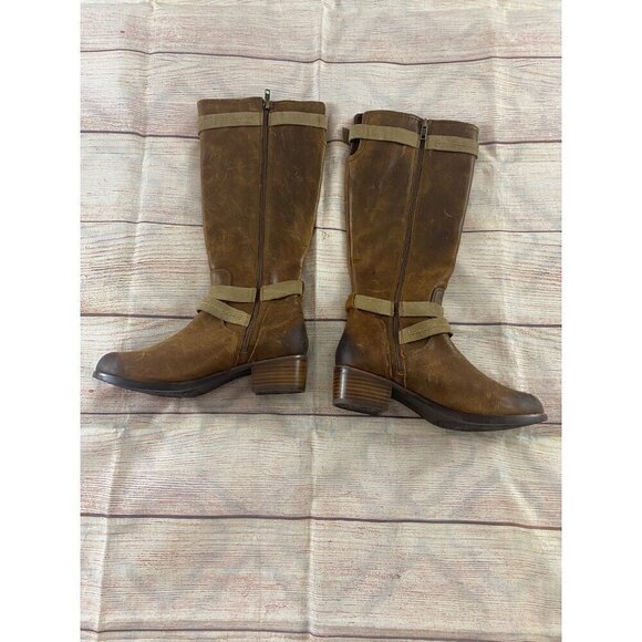 UGG Australia Women's Darcie Tall Riding Brown Distressed Boots - 7.5 - Picture 3 of 13